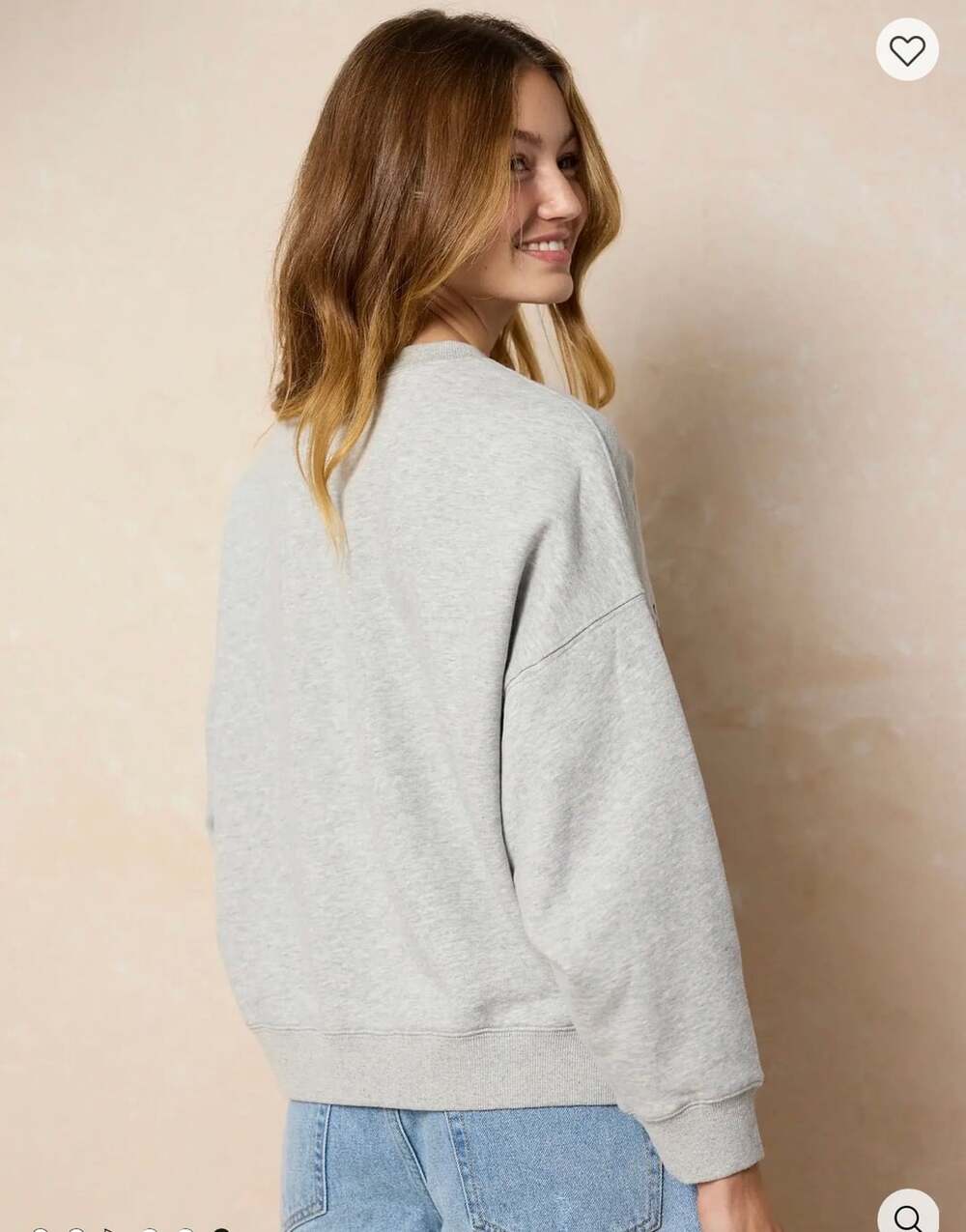 Natural Life Live Happy Sweatshirt Size XL Gray Floral Applique